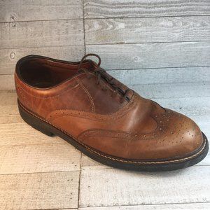 Eddie Bauer Brown Leather Mens Wingtips Size 9.5